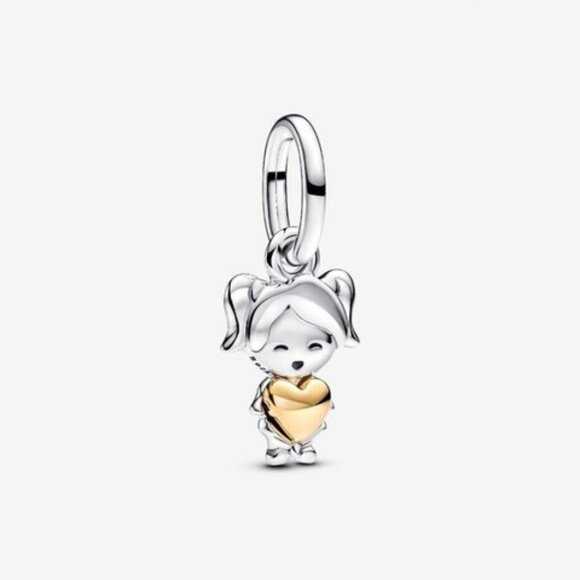 Pandora Happy Girl Dangle Charm - Picture 1 of 5